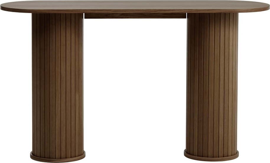 Hnědý konzolový stolek 40x130 cm Nola – Unique Furniture Unique Furniture