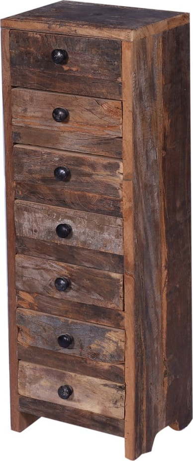 Komoda z recyklovaného dřeva v přírodní barvě 20x58x16 cm Saira – Interia Home & Living Interia Home & Living