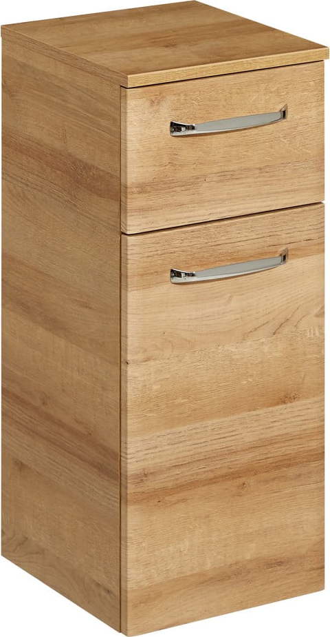 Nízká/závěsná koupelnová skříňka v dekoru dubu v přírodní barvě 72x30 cm Quickset 318 – Pelipal Pelipal