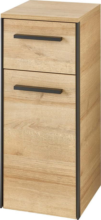 Nízká/závěsná koupelnová skříňka v dekoru dubu v přírodní barvě 72x30 cm Quickset 395 – Pelipal Pelipal