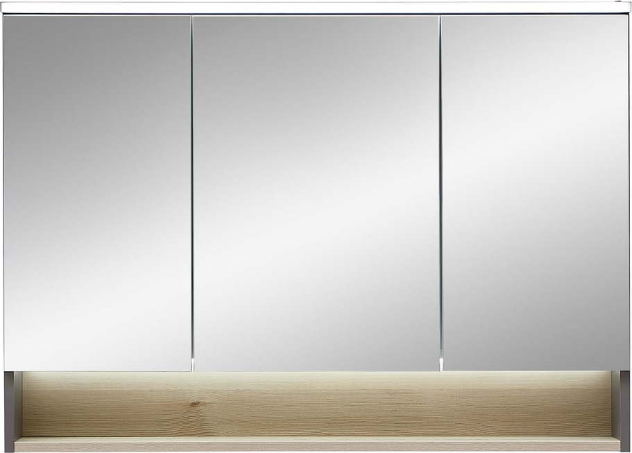 Šedá/v přírodní barvě koupelnová skříňka v dekoru borovice 72x100 cm Quickset 394 – Pelipal Pelipal
