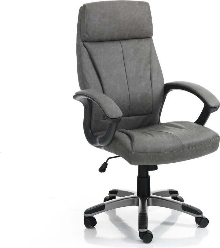 Tmavě šedá kancelářská židle z imitace kůže Rye – Tomasucci Tomasucci