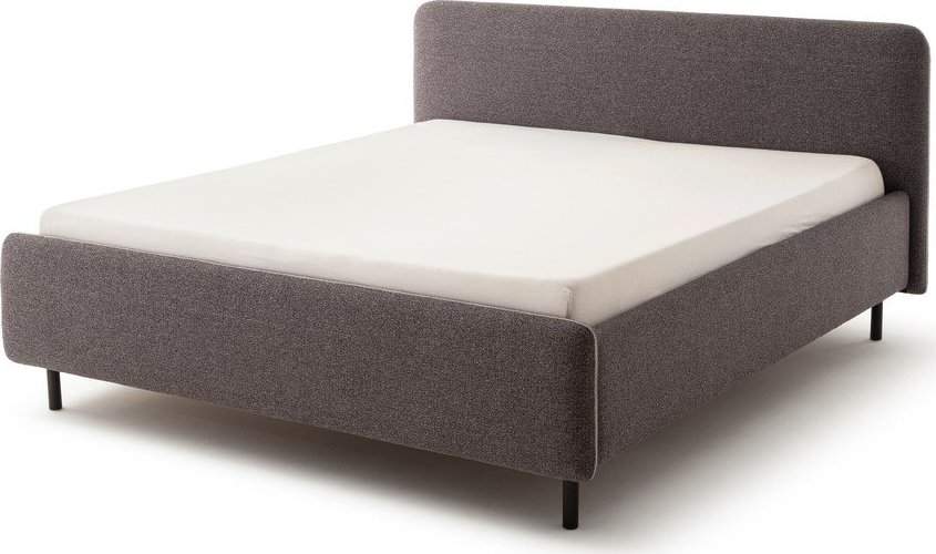 Antracitová čalouněná dvoulůžková postel bez roštu 180x200 cm Primo – Meise Möbel Meise Möbel