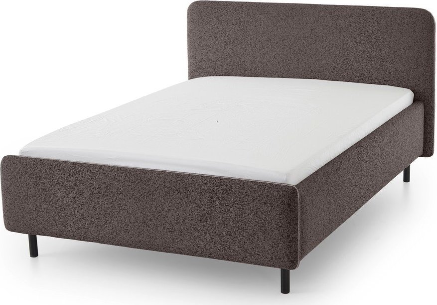 Antracitová čalouněná dvoulůžková postel s úložným prostorem s roštem 140x200 cm Primo – Meise Möbel Meise Möbel