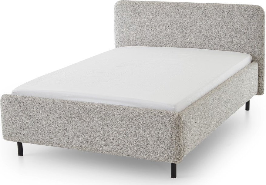 Béžová čalouněná dvoulůžková postel s úložným prostorem s roštem 140x200 cm Primo – Meise Möbel Meise Möbel