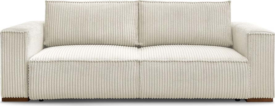 Béžová manšestrová rozkládací/s úložným prostorem pohovka 244 cm Chelsea – Bobochic Paris Bobochic Paris