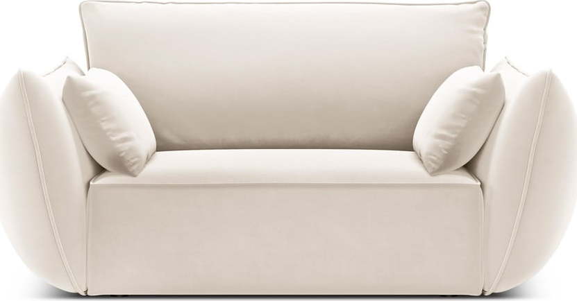 Béžové sametové křeslo Vanda – Mazzini Sofas Mazzini Sofas