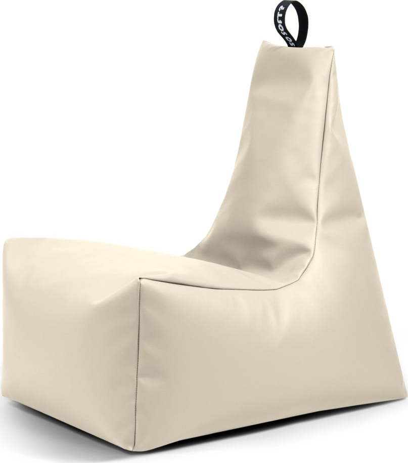 Béžový dětský sedací vak z imitace kůže Icy M – So Soft? So Soft?