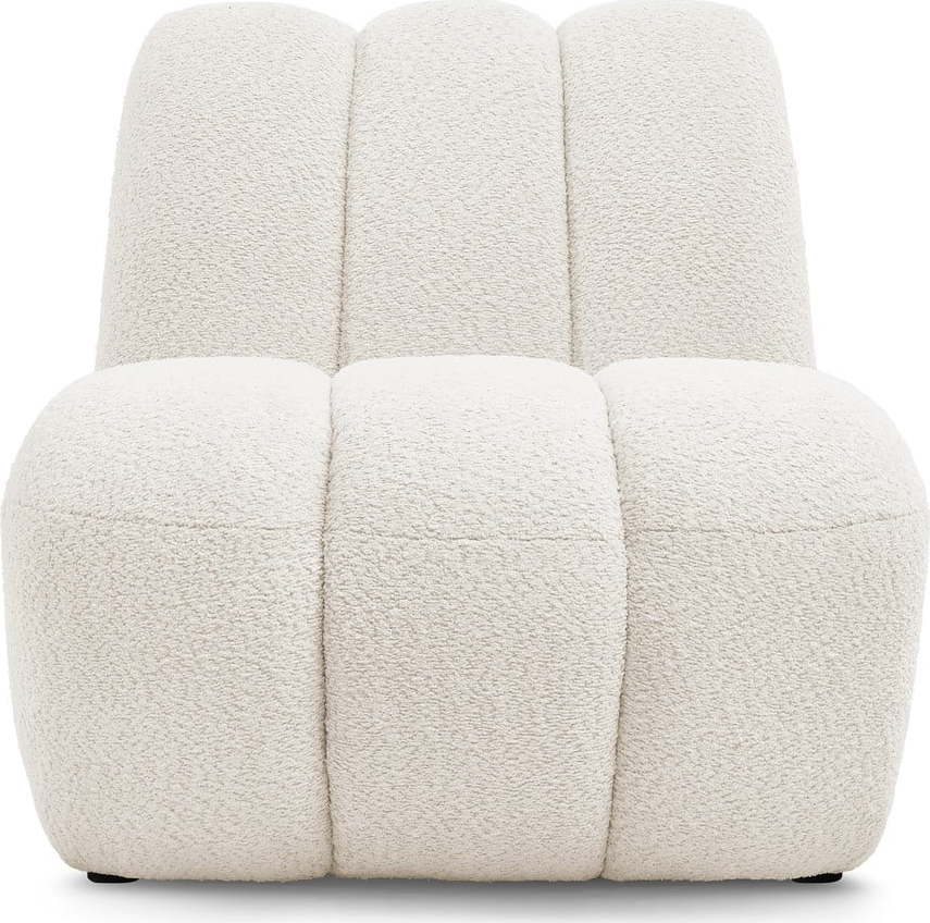 Bílé křeslo z textilie bouclé Janissaire – Bobochic Paris Bobochic Paris