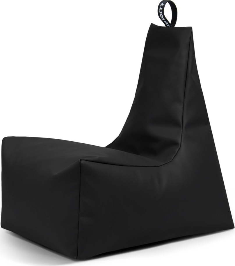 Černý dětský sedací vak z imitace kůže Icy M – So Soft? So Soft?