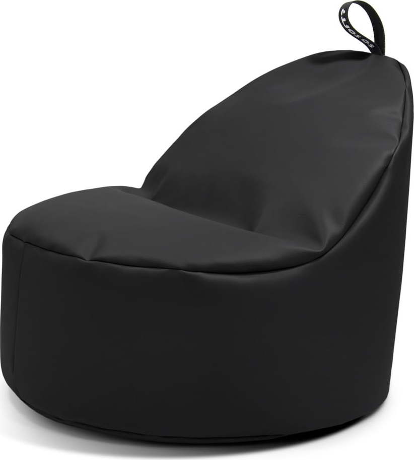 Černý dětský sedací vak z imitace kůže Round M – So Soft? So Soft?