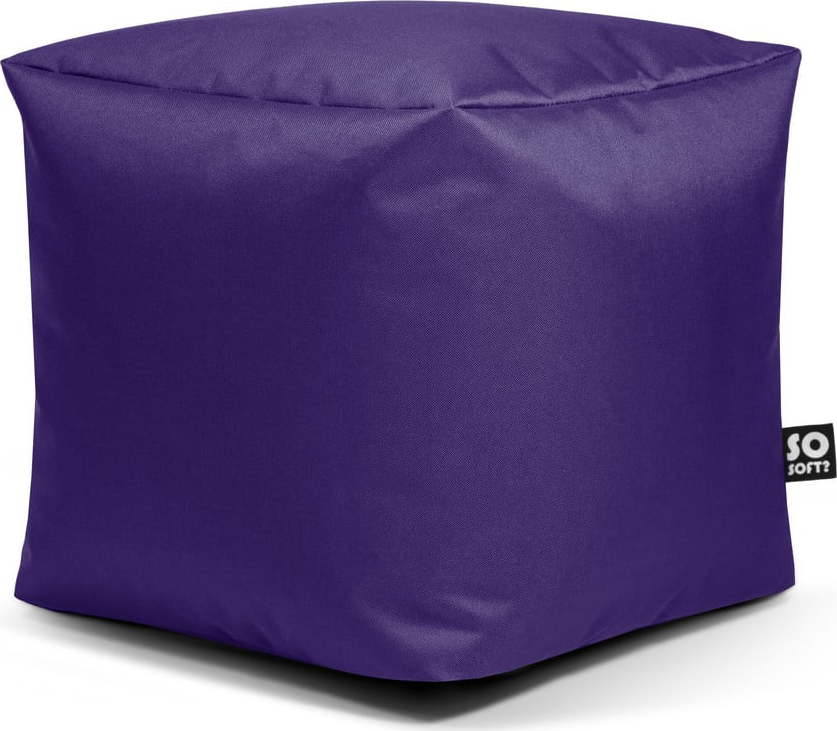 Fialový dětský sedací vak Cube M – So Soft? So Soft?