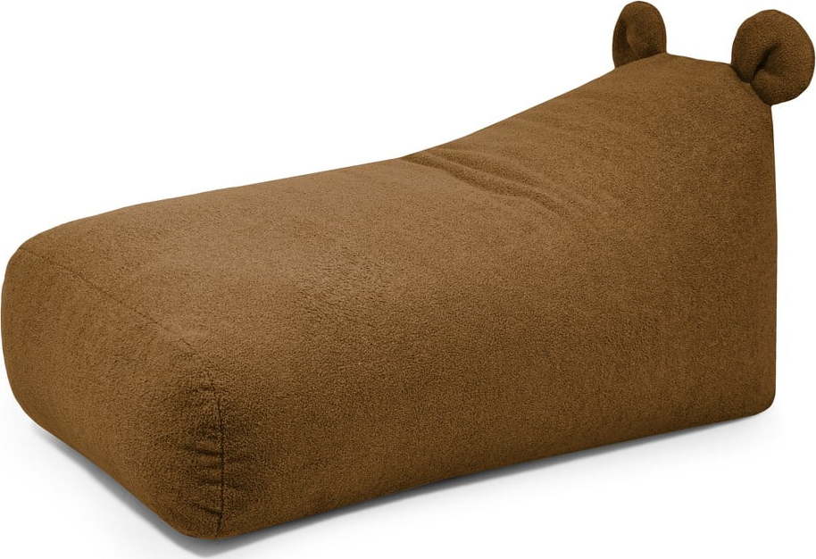 Hnědý dětský sedací vak z textilie bouclé Snug 130 Bear – SLOWDOWN SLOWDOWN