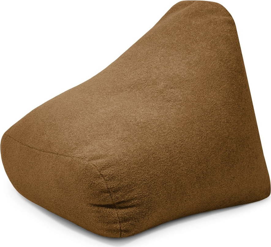 Hnědý dětský sedací vak z textilie bouclé Snug 80 – SLOWDOWN SLOWDOWN