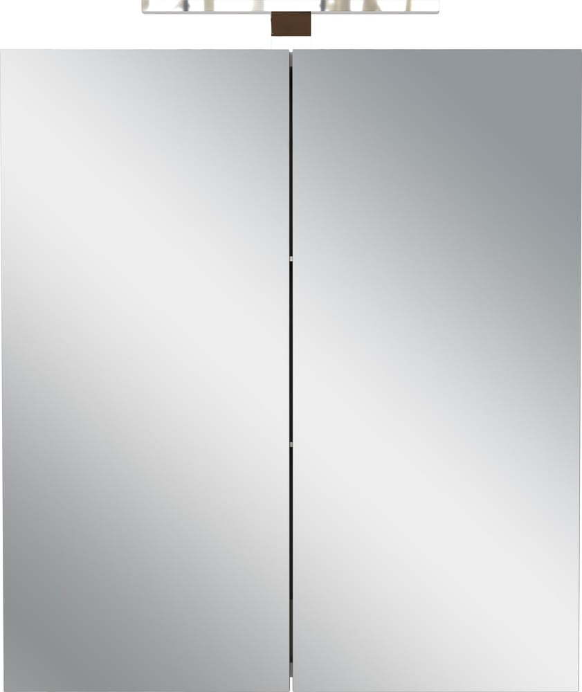 Krémová závěsná/se zrcadlem koupelnová skříňka 60x71 cm Arcena – Germania Germania