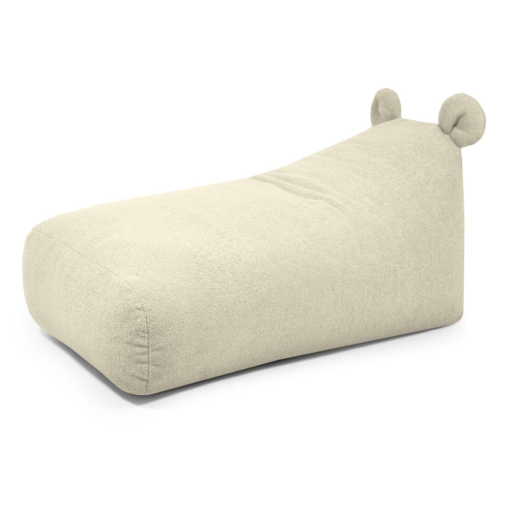 Krémový dětský sedací vak z textilie bouclé Snug 130 Bear – SLOWDOWN SLOWDOWN