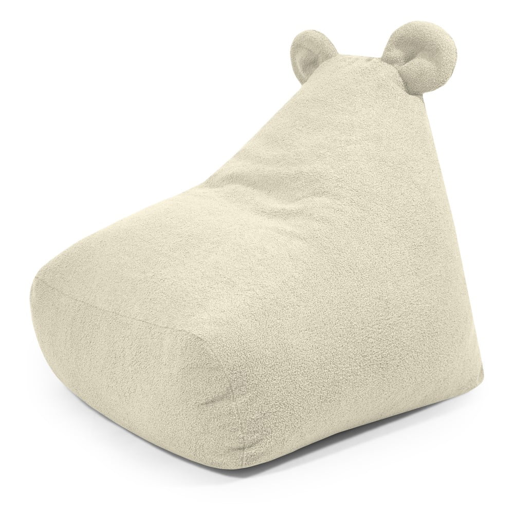 Krémový dětský sedací vak z textilie bouclé Snug 80 Bear – SLOWDOWN SLOWDOWN