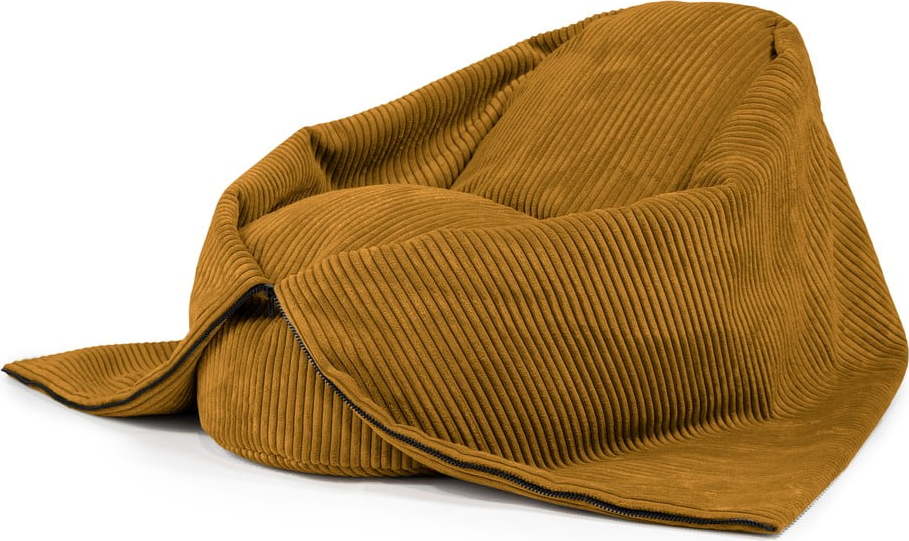 Manšestrový dětský sedací vak v hořčicové barvě Cocoon 100 – SLOWDOWN SLOWDOWN