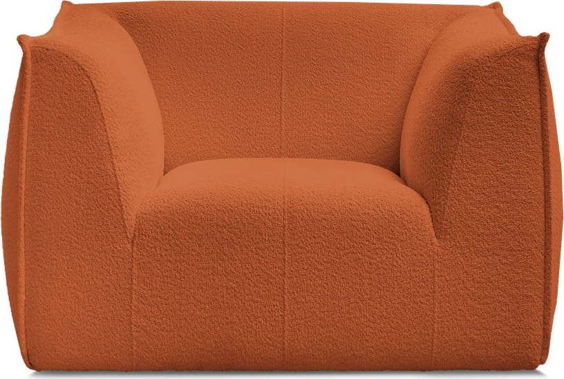 Oranžové křeslo z textilie bouclé Giorgia – Bobochic Paris Bobochic Paris