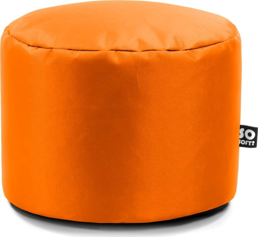 Oranžový dětský sedací vak z imitace kůže Dot M – So Soft? So Soft?