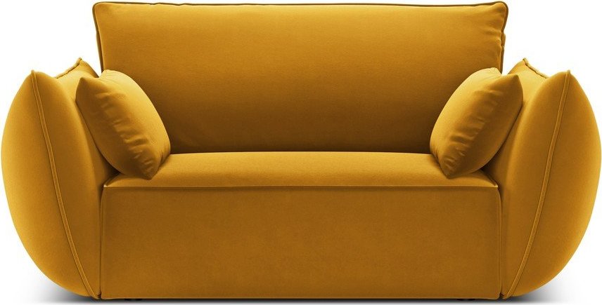 Sametové křeslo v hořčicové barvě Vanda – Mazzini Sofas Mazzini Sofas
