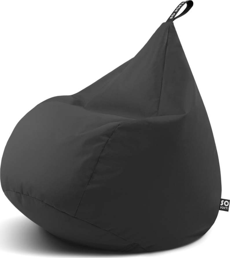 Šedý dětský sedací vak Drop M – So Soft? So Soft?