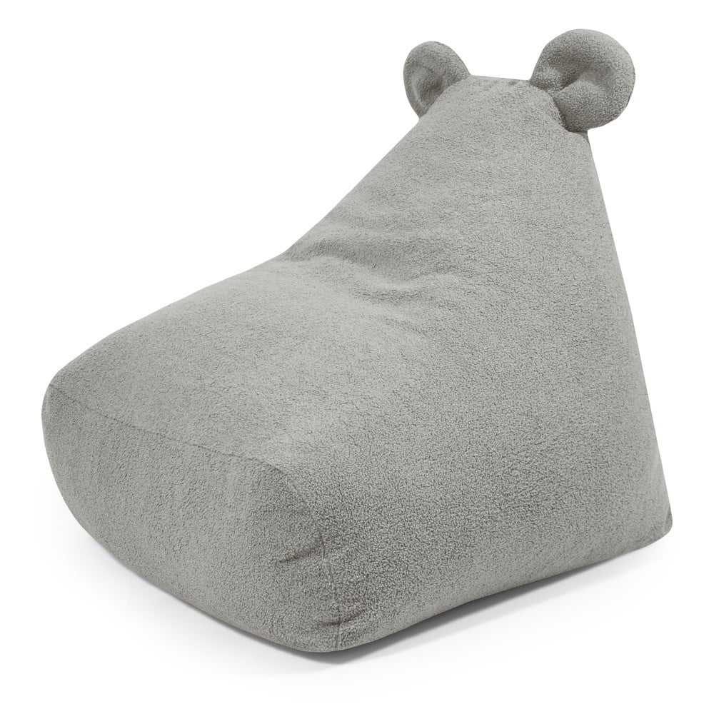 Světle šedý dětský sedací vak z textilie bouclé Snug 80 Bear – SLOWDOWN SLOWDOWN