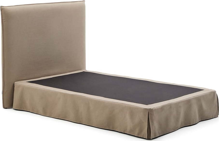 Taupe čalouněná jednolůžková postel 90x200 cm Jaira – Kave Home Kave Home