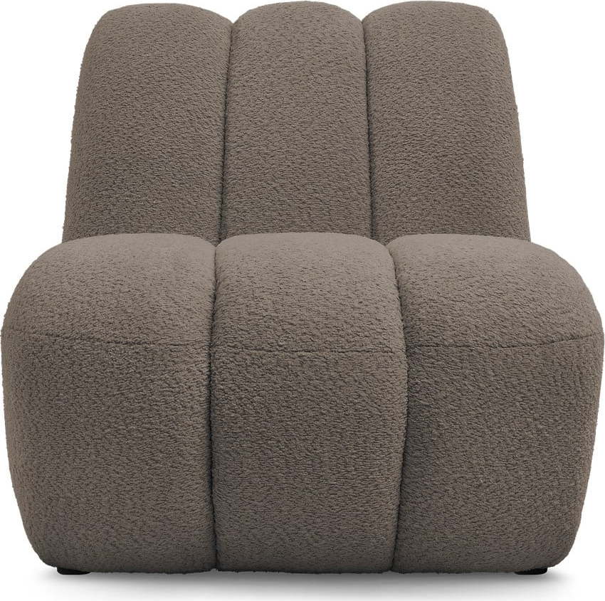 Taupe křeslo z textilie bouclé Janissaire – Bobochic Paris Bobochic Paris