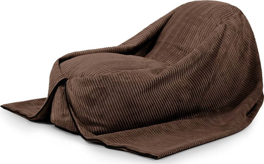 Tmavě hnědý manšestrový dětský sedací vak Cocoon 120 – SLOWDOWN SLOWDOWN