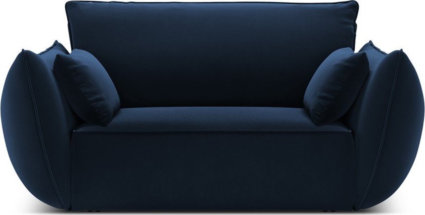 Tmavě modré sametové křeslo Vanda – Mazzini Sofas Mazzini Sofas