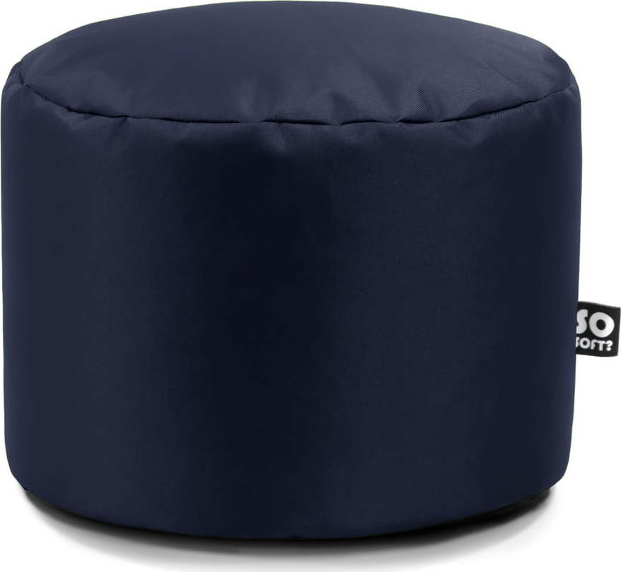 Tmavě modrý dětský sedací vak z imitace kůže Dot M – So Soft? So Soft?