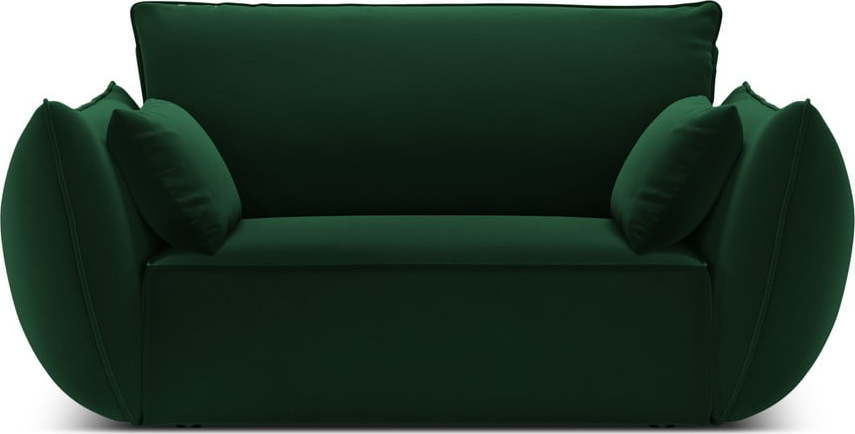 Tmavě zelené sametové křeslo Vanda – Mazzini Sofas Mazzini Sofas