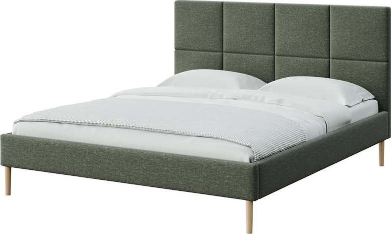 Zelená čalouněná dvoulůžková postel s roštem 180x200 cm Alano – MESONICA MESONICA