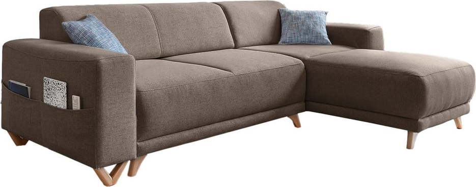 Hnědá rozkládací/s úložným prostorem rohová pohovka Classy Sophie – Miuform Miuform